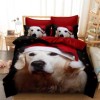 Lenjerie Craciun 3D finet 6 piese, Catel XMAS 6