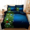 Lenjerie Craciun 3D finet 6 piese, Ghirlanda XMAS 9