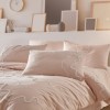 Lenjerie de pat bumbac 100% ranforce prespalat cu broderie in relief Homing