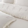 Lenjerie cu broderie si volane pat dublu, bumbac ranforce prespalat, Soul Fly