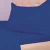 Lenjerie de pat bleumarin, cearceaf pat cu elastic, policoton Pucioasa