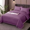 Lenjerie de pat mov policoton pentru pat 140x200 cm, design elegant cu fețe de pernă
