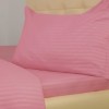 Lenjerie cu cearceaf pat cu elastic - saltea de 140x200cm, damasc policoton, Roz