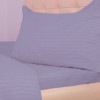 Lenjerie de pat elegantă gri din damasc policoton, cearceaf cu elastic