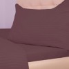 Set lenjerie cu elastic pat dublu maro damasc-policoton pentru 180x200cm, Pucioasa