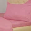 Lenjerie de pat elegantă roz damasc policoton pentru saltea 180x200cm, fabricată în Pucioasa, set de 4 piese