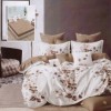 Lenjerie din finet cu elastic, 6 piese, model flori elegante, culori alb și maro