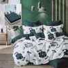 Lenjerie din finet cu elastic, 6 piese, model flori elegante, culori alb și verde