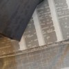 Lenjerie de pat din bumbac ranforce Tac, design geometric modern cu cercuri și linii în nuanțe de gri, alb și negru, cu cearșaf elastic