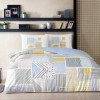 Lenjerie de pat geometrică Tac din bumbac 100% ranforce, cu elastic, calitate premium