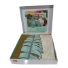 Lenjerie de pat tropicală Tac din bumbac 100% ranforce, cu elastic, calitate premium