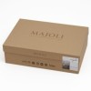 Lenjerie pat dublu cu volane Milagros Ren Solid dungi crem gri antracit, bumbac 100% ranforce prespalat Bahar Tekstil