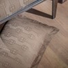 Lenjerie de lux pat dublu jacquard satin 6 piese First Choice Norel Maro deschis Wicker cu model geometric circular in relief