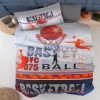 Lenjerie de pat Baschet din bumbac 100% ranforce, imprimeu 3D digital, 3 piese, ambalată în cutie cadou.