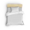 Lenjerie de pat 1 persoana bumbac 100% satinat Elegant Alb, moale si fina