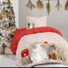 Lenjerie de pat 1 persoana Craciun 3D, bumbac 100% ranforce, Fairy