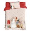 Lenjerie de pat 1 persoana Craciun 3D, bumbac 100% ranforce, Fairy