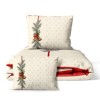 Lenjerie de pat 1 persoana Craciun 3D, bumbac 100% ranforce, Holly