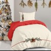 Lenjerie de pat 1 persoana Craciun 3D, bumbac 100% ranforce, Holly