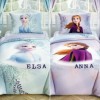 Lenjerie de pat 1 persoana cu 2 fete,TAC Disney 3 piese, Anna si Elsa