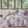 Lenjerie pat 1 persoana percale cu copaci bumbac 100%, fabricata in Romania
