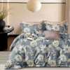 Lenjerie pat 1 persoana percale model floral baroc bumbac 100%, fabricata in Romania