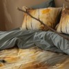 lenjerie de pat 3d bumbac satin first choice angora peisaj