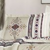 Lenjerie de pat 3D First Choice Derek Crem bumbac satinat 220 TC cu romburi si motive geometrice etnice multicolore