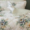 Lenjerie de pat 3D First Choice Leora bumbac satinat 220 TC cu buchete de flori pastelate pe fond crem