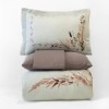 Lenjerie de pat 3D First Choice Rilbon bumbac satinat 220 TC cu flori de camp si spice pe fond crem