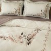 Lenjerie de pat 3D First Choice Rilbon bumbac satinat 220 TC cu flori de camp si spice pe fond crem