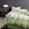 Lenjerie de pat 6 piese finet verde inchis pentru pat dublu