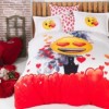 Lenjerie de pat poplin percale, Hobby Home, Emoji Kiss