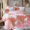 Lenjerie de pat poplin July Pink, design copaci roz, set 4 piese