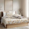 Lenjerie de pat Bahar Home Astrid Spice cu imprimeu floral in nuante de mustar din bumbac 100% ranforce 145 TC