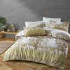 Lenjerie de pat Bahar Home Botanic verde cu peisaj natural din bumbac 100% ranforce 145 TC