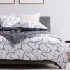 Lenjerie de pat Bahar Home Lexi alb geometric modern din bumbac 100% ranforce 145 TC