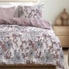 Lenjerie de pat Bahar Home Mirandus Charm floral mauve din bumbac 100% ranforce 145 TC
