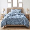 Lenjerie de pat Bahar Home Mitra storm albastru cu model paisley din bumbac 100% ranforce 145 TC