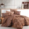 Lenjerie de pat bumbac 100% ranforce, Bahar Home, Navys Brown