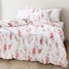 Lenjerie de pat Bahar Home Pelen kirmizi cu imprimeu floral din bumbac 100% ranforce 145 TC
