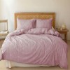 Lenjerie de pat Bahar Home South Ballet (Roz)  cu imprimeu geometric din bumbac 100% ranforce 145 TC