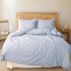 Lenjerie de pat Bahar Home South Bleu cu imprimeu geometric din bumbac 100% ranforce 145 TC