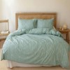 Lenjerie de pat Bahar Home South verde cu imprimeu geometric din bumbac 100% ranforce 145 TC