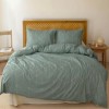 Lenjerie de pat Bahar Home South kaki cu imprimeu geometric din bumbac 100% ranforce 145 TC