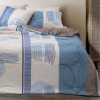 Lenjerie de pat Bahar Home Vortex turcoaz  cu design abstract, din bumbac 100% ranforce 145 TC