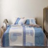 Lenjerie de pat Bahar Home Vortex turcoaz  cu design abstract, din bumbac 100% ranforce 145 TC