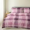 Lenjerie de pat dublu bumbac 100% ranforce Bahar Home Carlo carouri roz/mov