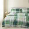 Lenjerie de pat dublu bumbac 100% ranforce Bahar Home Carlo carouri verzi