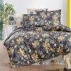 Lenjerie pat bumbac ranforce Pucioasa Flori Galbene RNF 42 200x220 din colecția Pucioasa